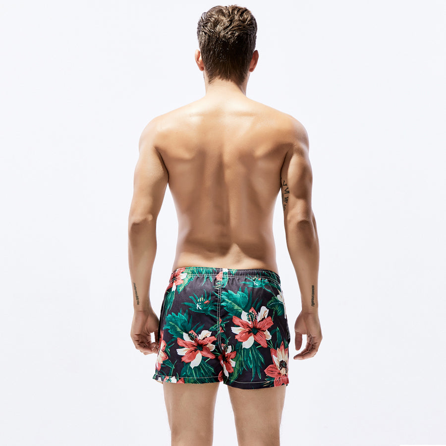 Men's Swimming Flower Print Short