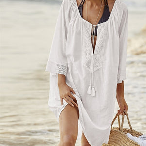 Cotton Tunics for Beach Women Swimsuit Cover Up