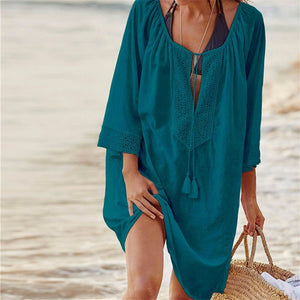 Cotton Tunics for Beach Women Swimsuit Cover Up