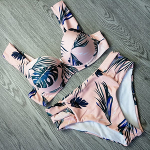 2019  Cut Out Bathing Suits Push Up Women Bikini Set